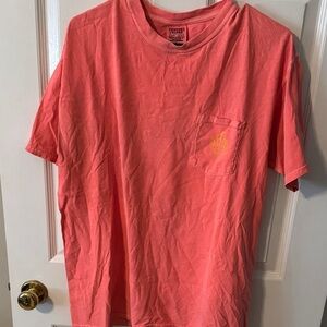 Comfort Colors Coral Tee with Geometric Back Print